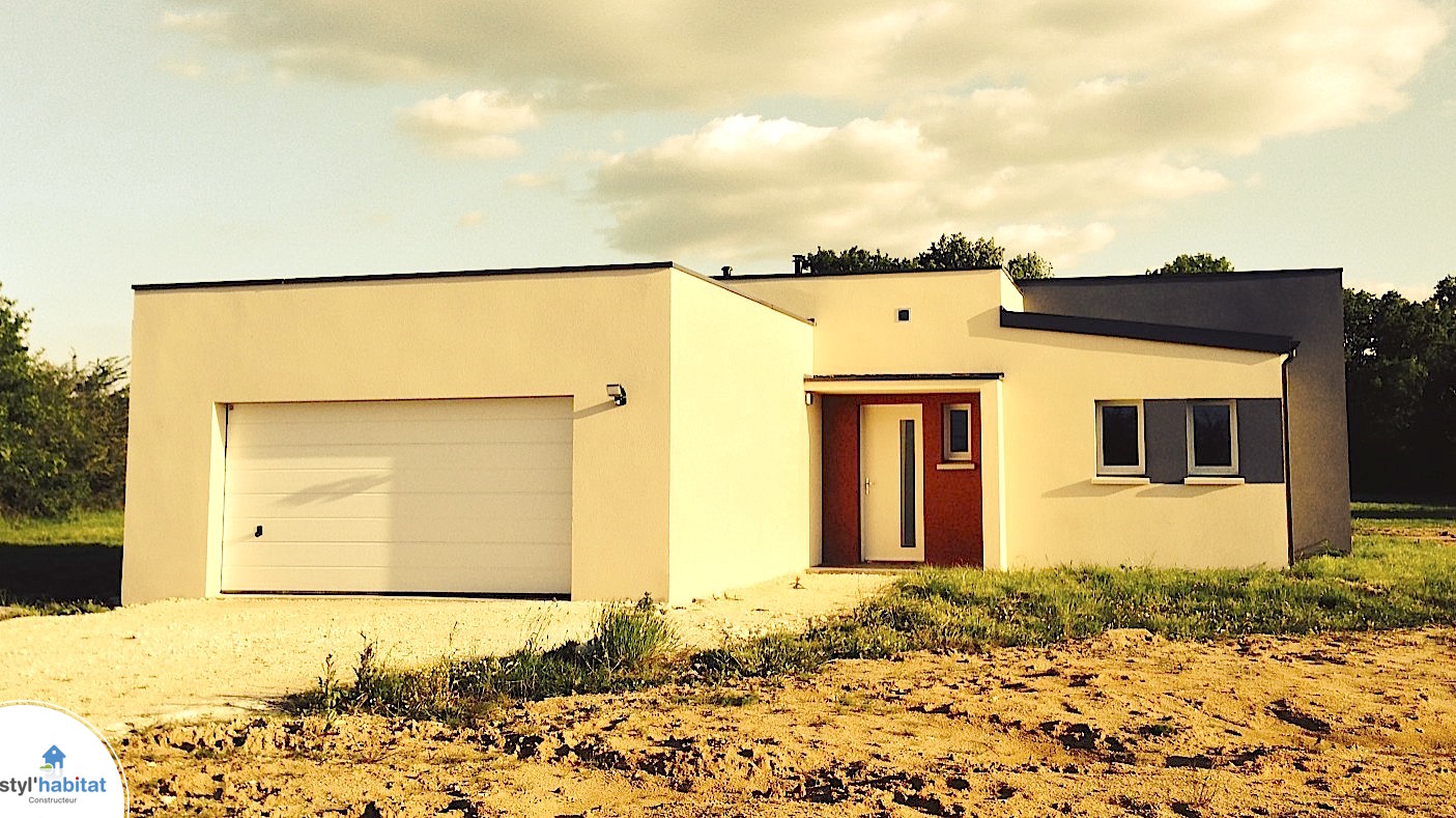 Maison moderne à toit plat styl habitat