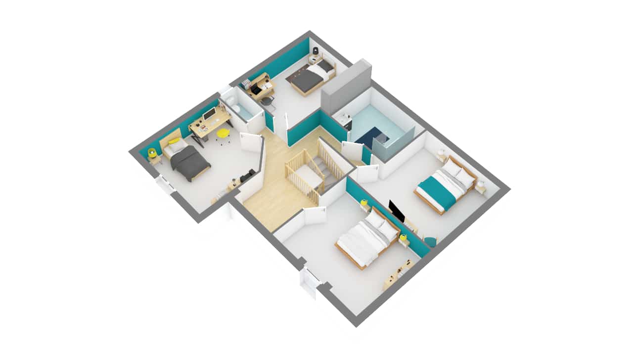 styl habitat_Chateliere-g1-axo_etage